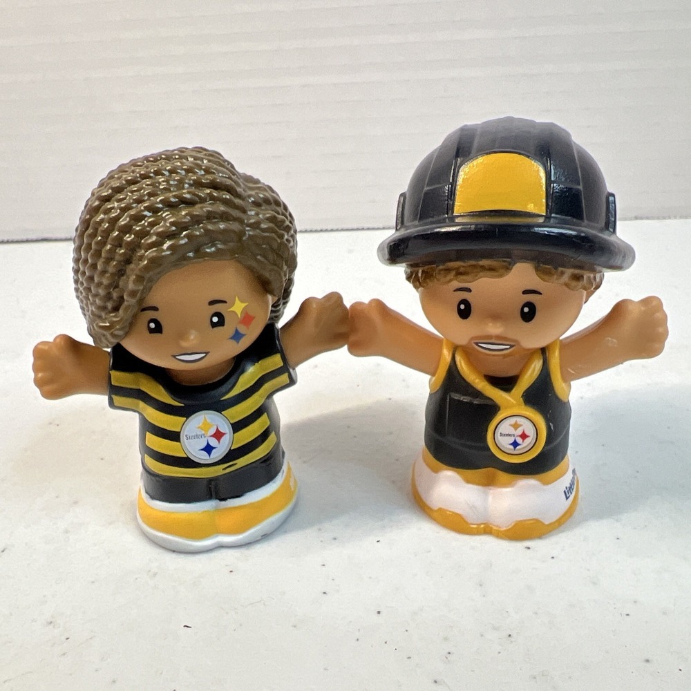 Fisher Price LITTLE PEOPLE NFL PITTSBURGH STEELERS FAN 2023 Lot Of 2